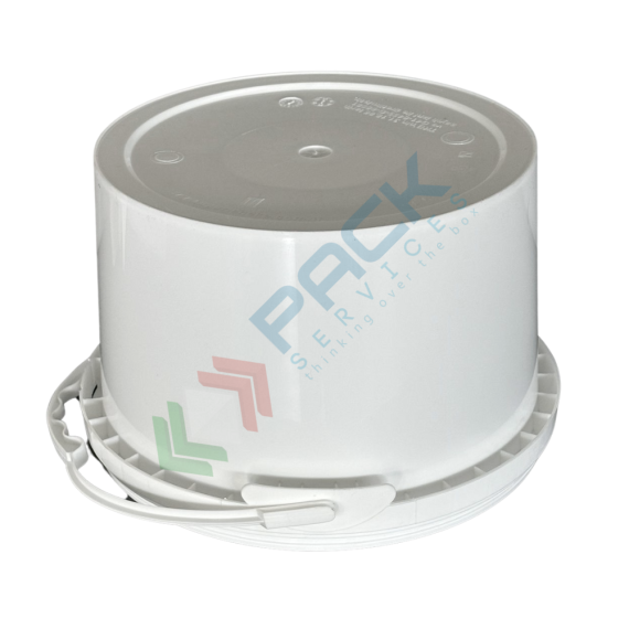 Secchio plastica (PP) conico, capacità 5 Lt, Mis. Ø 230 x 155 H mm, manico in plastica, sigillo di garanzia e chiusura a pressione (coperchio ESCLUSO), Tipologia: Secchio Conico, Capacità: 5 Lt, Omologazione ADR: NO, Manico: Plastica, Colore: Bianco, Made In: Europa, 7 image vendita, produzione, prezzi e offerte