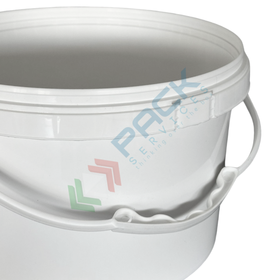 Secchio plastica (PP) conico, capacità 5 Lt, Mis. Ø 230 x 155 H mm, manico in plastica, sigillo di garanzia e chiusura a pressione (coperchio ESCLUSO), Tipologia: Secchio Conico, Capacità: 5 Lt, Omologazione ADR: NO, Manico: Plastica, Colore: Bianco, Made In: Europa, 9 image vendita, produzione, prezzi e offerte