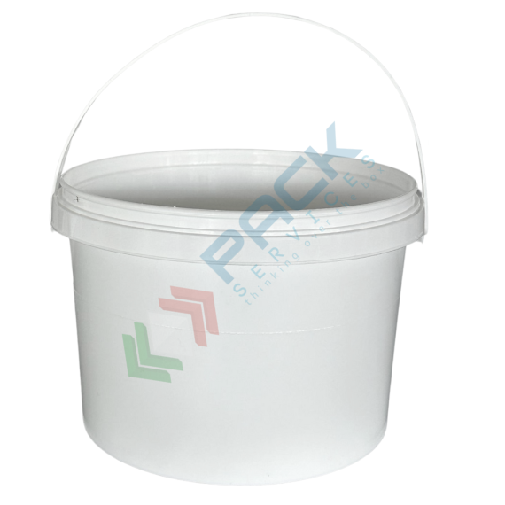 Secchio plastica (PP) conico, capacità 3 Lt, Mis. Ø 190 x 137 H mm, manico in plastica, sigillo di garanzia e chiusura a pressione (coperchio ESCLUSO), Tipologia: Secchio Conico, Capacità: 3 Lt, Omologazione ADR: NO, Manico: Plastica, Colore: Bianco, Made In: Europa, 5 image vendita, produzione, prezzi e offerte
