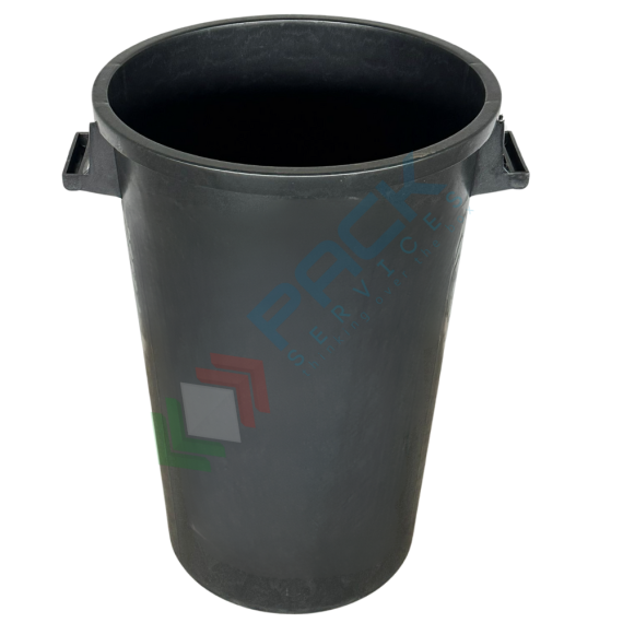 Bidone industriale in plastica (LDPE) 120 Lt, sovrapponibile e inseribile, Mis. Ø 530 x 790 H mm, colore nero (coperchio escluso), Tipologia: Bidone Industriale, Capacità: 120 Lt, Chiusura: Coperchio a Pressione, Contatto Diretto con Alimenti: NO, Colore: Nero, 4 image vendita, produzione, prezzi e offerte