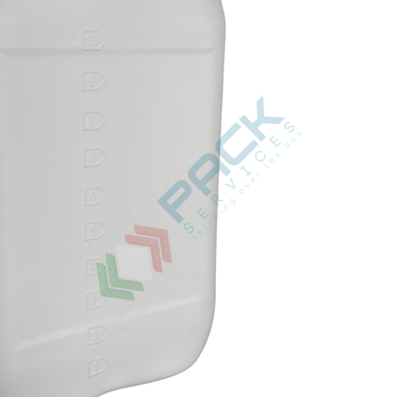 Tanica in plastica (HDPE), capacità 11 Lt, quadrata, sovrapponibile e omologata ADR/ONU, peso 500 gr, colore bianco - chiusura con tappo a vite con sigillo escluso, Tipologia: Tanica Omologata Sovrapponibile, Capacità: 11 Lt, Omologazione ADR: SI, Sezione: Quadrata, Colore: Bianco, 13 image vendita, produzione, prezzi e offerte