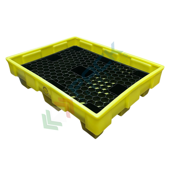Vasca di contenimento liquidi in plastica (PE) con griglia, ideale per 2 fusti, volume di raccolta 150 Lt, Mis. 1250 L x 850 P x 230 H mm, Tipologia: Vasca per Fusti, Ideale per: 2 Fusti, Versione: Standard, Materiale: Plastica, Volume di Raccolta (Lt): 150 vendita, produzione, prezzi e offerte