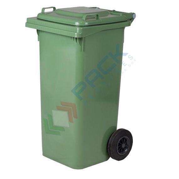 Bidone spazzatura per la raccolta differenziata rifiuti, capacità 120 Lt, certificato UNI EN 840, per uso esterno, colore verde - Nuova linea produttiva, Tipologia: Bidone UNI EN 840, Capacità: 120 Lt, Chiusura: Coperchio a Cerniera, Versione: Standard, Colore: Verde vendita, produzione, prezzi e offerte