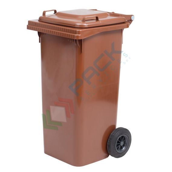 Bidone spazzatura per la raccolta differenziata rifiuti, capacità 240 Lt, certificato UNI EN 840, per uso esterno, colore marrone - Nuova linea produttiva, Tipologia: Bidone UNI EN 840, Capacità: 240 Lt, Chiusura: Coperchio a Cerniera, Versione: Standard, Colore: Marrone vendita, produzione, prezzi e offerte
