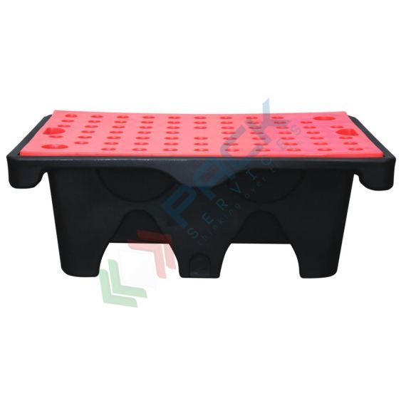 Vasca di contenimento liquidi impilabile, in plastica (PE) con griglia, ideale per 2 fusti 200 Lt, volume di raccolta 220 Lt, Mis. 1300 L x 900 P x 490 H mm, Tipologia: Vasca per Fusti, Ideale per: 2 Fusti, Versione: Inseribile, Materiale: Plastica, Volume di Raccolta (Lt): 220 vendita, produzione, prezzi e offerte
