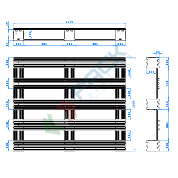 Pallet in acciaio zincato Mis. 1000 L x 1200 P x 135 H mm, base 3 traverse, piano superiore 5 assi, Tipologia: Pallet in Acciaio Zincato, Mis. Base (cm): 100 x 120, Piano Superiore: 5 Assi, Base d’Appoggio: 3 Traverse, Portata Statica (Kg): 5000, Portata Dinamica (Kg): 1900, Portata su Scaffale (Kg): 1500, Altezza (cm): 13,5, 7 image vendita, produzione, prezzi e offerte