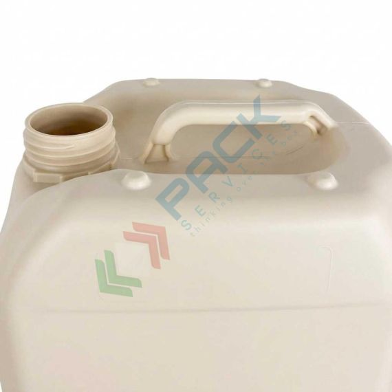 Tanica in plastica riciclata (65% HDPE rigenerato + 35% HDPE vergine), capacità 10 Lt, peso 430 gr, omologata ADR/ONU, tappo a vite DIN 51 con sigillo (escluso), colore neutro, Tipologia: Tanica Omologata Sovrapponibile Riciclata, Capacità: 10 Lt, Omologazione ADR: SI, Sezione: Rettangolare, Colore: Neutro, 9 image vendita, produzione, prezzi e offerte