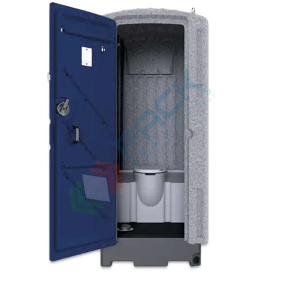 Bagno mobile monoblocco in polietilene (PE), capacità utile vasca reflui 150 Lt, seduta inglese, pronto all'uso-montato, design compatto, corpo grigio-porta blu, Tipologia: Bagno Chimico, Seduta: Inglese, Capacità Utile - Vasca Reflui: 150 Lt, Sistema: Acqua Pulita (100 Lt) vendita, produzione, prezzi e offerte
