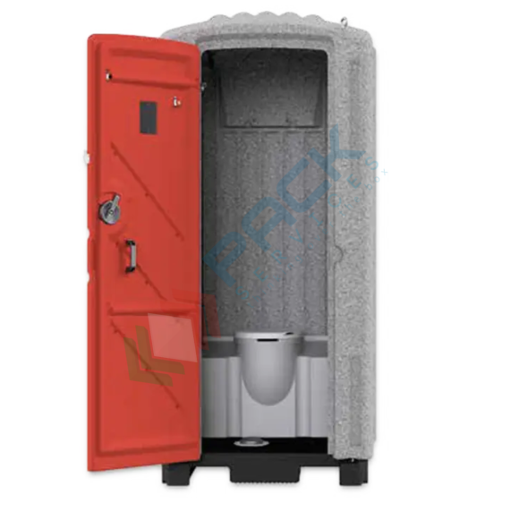 Bagno mobile monoblocco in polietilene (PE), capacità utile vasca reflui 150 Lt, seduta inglese, pronto all'uso-montato, design compatto, corpo grigio-porta rossa, Tipologia: Bagno Chimico, Seduta: Inglese, Capacità Utile - Vasca Reflui: 150 Lt, Sistema: Ricircolo vendita, produzione, prezzi e offerte