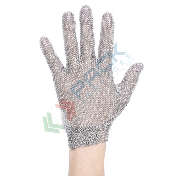 Guanto da lavoro realizzato in maglia di acciaio inossidabile per la massima protezione, ideale per la lavorazione della carne, chiusura a clip, ambidestro, omologato EN 1082-1, taglia L, Colore: Grigio, Taglia: L vendita, produzione, prezzi e offerte