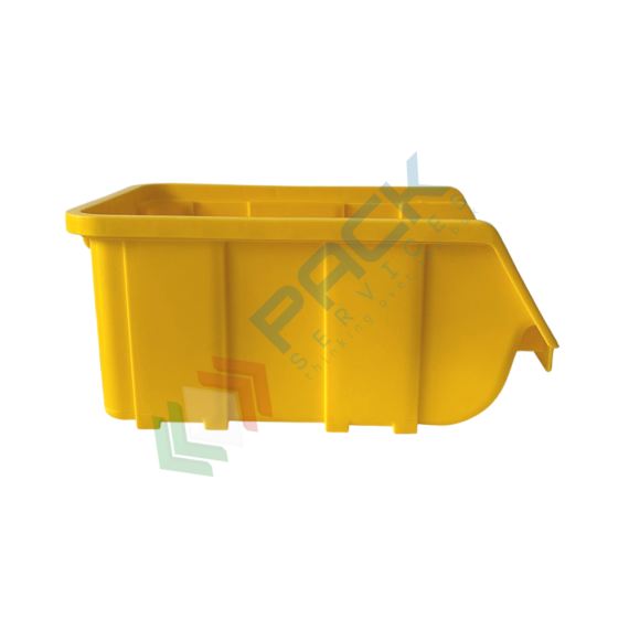 Contenitore bocca di lupo sovrapponibile, in plastica (PP), capacità 3 Litri, Mis. 148 L x 255 P x 114 H mm, con linguetta posteriore, colore giallo, Tipologia: Bocca di Lupo Sovrapponibile, Capacità: 3 Lt, Colore: Giallo, 4 image vendita, produzione, prezzi e offerte