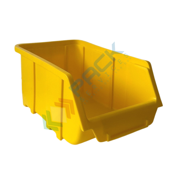 Contenitore bocca di lupo sovrapponibile, in plastica (PP), capacità 3 Litri, Mis. 148 L x 255 P x 114 H mm, con linguetta posteriore, colore giallo, Tipologia: Bocca di Lupo Sovrapponibile, Capacità: 3 Lt, Colore: Giallo vendita, produzione, prezzi e offerte
