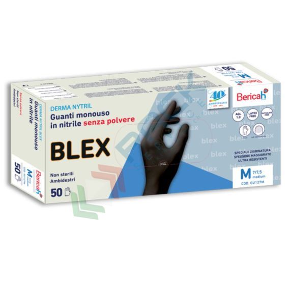 Guanti monouso in nitrile senza polvere, con superficie micro ruvida, lunghezza 30 cm, peso 12 gr, AQL 1,0, spessore al palmo 0,18 mm, certificati 374-5 + 374-1, colore nero, tg. M, conf. 50 pz, Materiale: Nitrile, Versione: Senza Polvere, Colore: Nero, AQL: 1, Spessore al Palmo : 0,18 mm, Taglia: M, 4 image vendita, produzione, prezzi e offerte