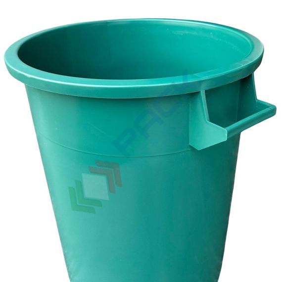 Bidone industriale in plastica (HDPE) 35 Lt, sovrapponibile e inseribile, Mis. Ø 350 x 410 H mm, colore verde (coperchio escluso), Tipologia: Bidone Industriale, Capacità: 35 Lt, Chiusura: Coperchio a Pressione, Contatto Diretto con Alimenti: NO, Colore: Verde, 5 image vendita, produzione, prezzi e offerte