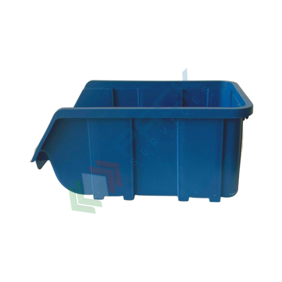 Contenitore bocca di lupo sovrapponibile, in plastica (PP), capacità 5,25 Litri, Mis. 184 L x 304 P x 129 H mm, con linguetta posteriore, colore blu, Tipologia: Bocca di Lupo Sovrapponibile, Capacità: 5,25 Lt, Colore: Blu, 4 image vendita, produzione, prezzi e offerte