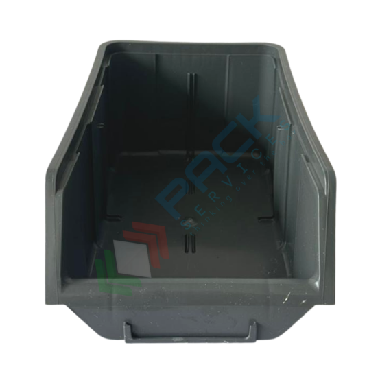 Contenitore bocca di lupo sovrapponibile, in plastica (PP), capacità 5,25 Litri, Mis. 184 L x 304 P x 129 H mm, con linguetta posteriore, colore grigio, Tipologia: Bocca di Lupo Sovrapponibile, Capacità: 5,25 Lt, Colore: Grigio, 3 image vendita, produzione, prezzi e offerte
