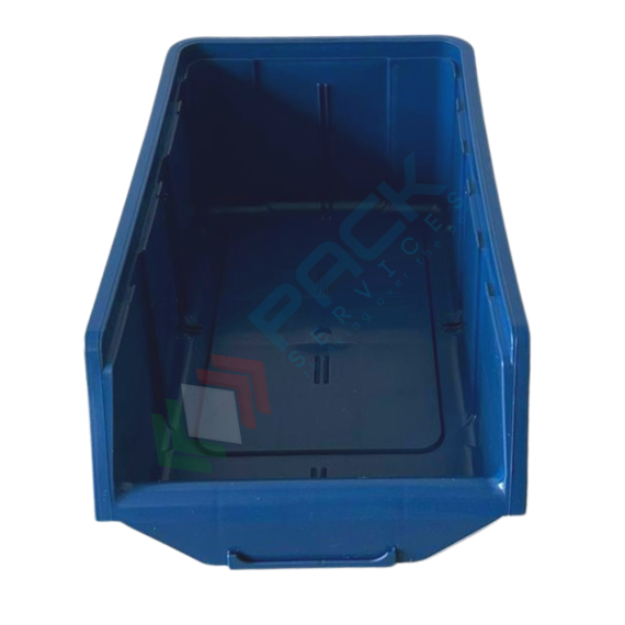 Contenitore bocca di lupo sovrapponibile, in plastica (PP), capacità 8,75 Litri, Mis. 219 L x 368 P x 148 H mm, con linguetta posteriore, colore blu, Tipologia: Bocca di Lupo Sovrapponibile, Capacità: 8,75 Lt, Colore: Blu, 3 image vendita, produzione, prezzi e offerte