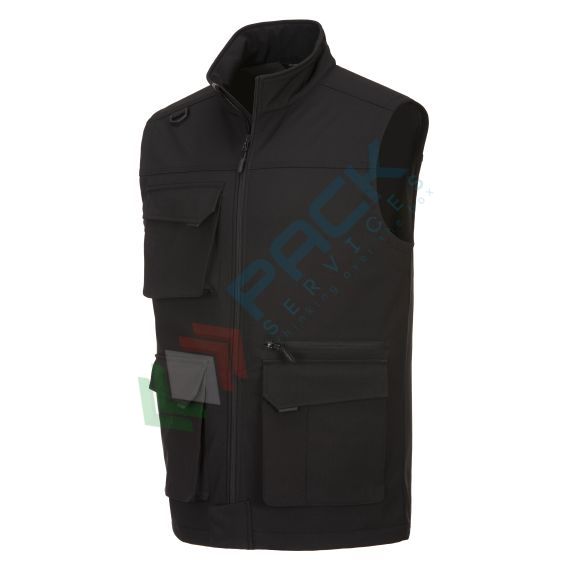 Gilet da lavoro Softshell, 92% Poliestere + 8% Elastane, 310 gr, laminato in Pile Micro Polar, modello WX3, duraturo e resistente nel tempo, colore nero, Colore: Nero, Taglia: S, 2 image vendita, produzione, prezzi e offerte