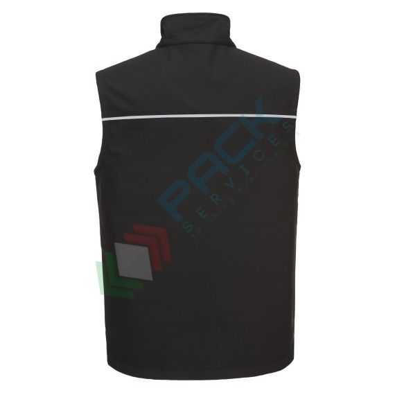 Gilet da lavoro Softshell, 92% Poliestere + 8% Elastane, 310 gr, laminato in Pile Micro Polar, modello WX3, duraturo e resistente nel tempo, colore nero, Colore: Nero, Taglia: S, 3 image vendita, produzione, prezzi e offerte