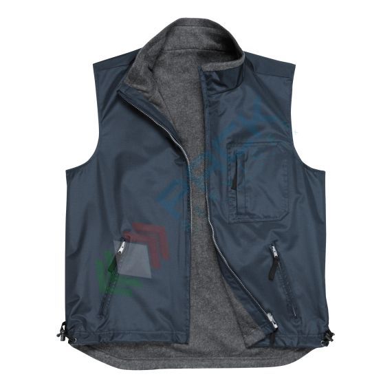 Gilet da lavoro 100% Poliestere Ripstop, rivestito PVC, 230 gr, imbottito e reversibile, finitura anti-pilling, colore blu navy, Colore: Blu Scuro, Taglia: XS, 2 image vendita, produzione, prezzi e offerte