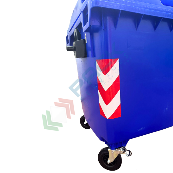 Cassonetto per la raccolta differenziata rifiuti, capacità 660 Lt, certificato UNI EN 840, coperchio piano, colore blu, Tipologia: Cassonetto UNI EN 840, Capacità: 660 Lt, Chiusura: Coperchio Piano, Versione: Standard, Colore: Blu, 9 image vendita, produzione, prezzi e offerte
