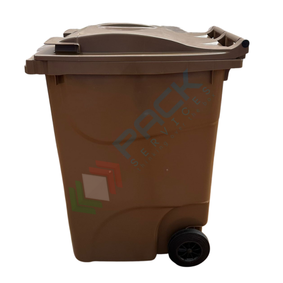 Bidone spazzatura per la raccolta differenziata rifiuti, capacità 360 Lt, certificato UNI EN 840, per uso esterno, colore marrone, Tipologia: Bidone UNI EN 840, Capacità: 360 Lt, Chiusura: Coperchio a Cerniera, Versione: Standard, Colore: Marrone, 6 image vendita, produzione, prezzi e offerte