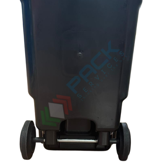 Bidone spazzatura per la raccolta differenziata rifiuti, capacità 360 Lt, certificato UNI EN 840, per uso esterno, colore nero, Tipologia: Bidone UNI EN 840, Capacità: 360 Lt, Chiusura: Coperchio a Cerniera, Versione: Standard, Colore: Nero, 8 image vendita, produzione, prezzi e offerte