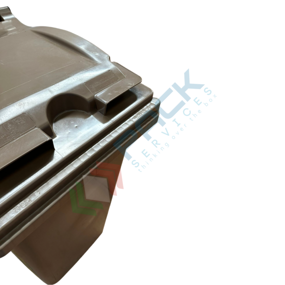 Bidone spazzatura per la raccolta differenziata rifiuti, capacità 360 Lt, certificato UNI EN 840, per uso esterno, colore marrone, Tipologia: Bidone UNI EN 840, Capacità: 360 Lt, Chiusura: Coperchio a Cerniera, Versione: Standard, Colore: Marrone, 10 image vendita, produzione, prezzi e offerte