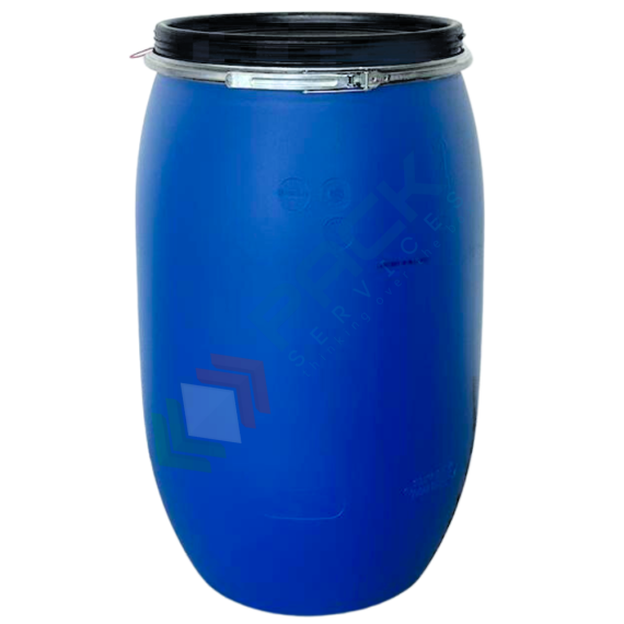 Fusto in plastica (HDPE) ad apertura totale, rotondo, capacità 120 Lt, ADR/ONU per solidi, uso alimentare, Tipologia: Fusto Bocca Aperta Rotondo (TO-UN), Capacità: 120 Lt, Ideale per: Solidi e Polveri, Contatto Diretto con Alimenti: SI, Materiale: HDPE, Colore: Blu vendita, produzione, prezzi e offerte