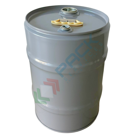 Fusto in ferro cilindrico, capacità 30 Lt,con tappi a vite Tri Sure (inclusi), omologato ADR/ONU, corpo grigio interno laccato vendita, produzione, prezzi e offerte