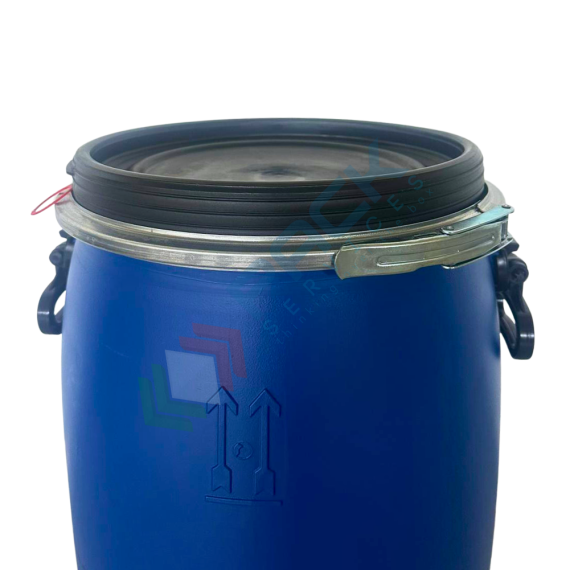 Fusto in plastica (HDPE) ad apertura totale, rotondo, capacità 60 Lt, ADR/ONU per solidi, uso industriale, Tipologia: Fusto Bocca Aperta Rotondo (TO-UN), Capacità: 60 Lt, Ideale per: Solidi e Polveri, Contatto Diretto con Alimenti: NO, Materiale: HDPE, Colore: Blu, 16 image vendita, produzione, prezzi e offerte