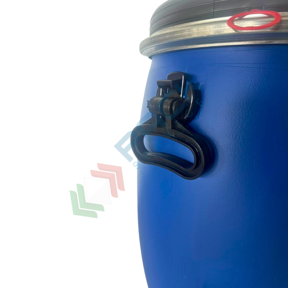 Fusto in plastica riciclata (HDPE) ad apertura totale, rotondo, capacità 60 Lt, non ADR/ONU, per solidi, Tipologia: Fusto Bocca Aperta Rotondo (TO-UN), Capacità: 60 Lt, Ideale per: Solidi e Polveri, Contatto Diretto con Alimenti: NO, Materiale: HDPE Riciclato, Colore: Blu, 11 image vendita, produzione, prezzi e offerte