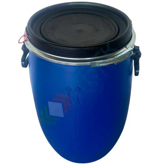 Fusto in plastica (HDPE) ad apertura totale, rotondo, capacità 60 Lt, ADR/ONU per solidi, uso alimentare, Tipologia: Fusto Bocca Aperta Rotondo (TO-UN), Capacità: 60 Lt, Ideale per: Solidi e Polveri, Contatto Diretto con Alimenti: SI, Materiale: HDPE, Colore: Blu, 10 image vendita, produzione, prezzi e offerte