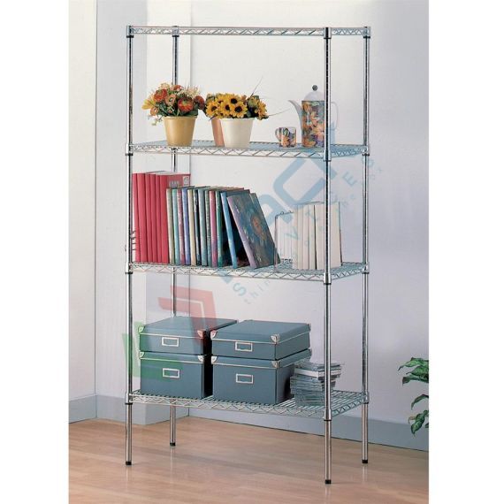 Scaffale in acciaio cromato, Mis. 90 L x 45 P x 50 H cm, 2 ripiani robusti e regolabili, Tipologia: Scaffale, Larghezza (cm): 90, Profondità (cm): 45, Altezza (cm): 50, Colore: Grigio, 3 image vendita, produzione, prezzi e offerte