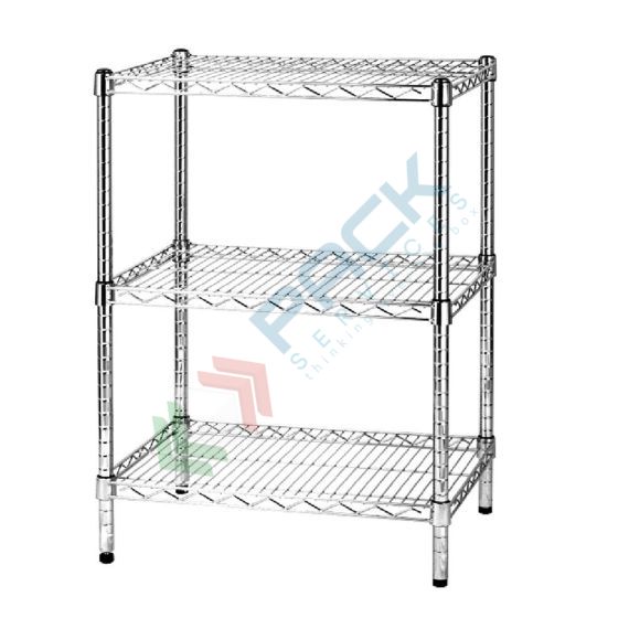 Scaffale in acciaio cromato, Mis. 60 L x 45 P x 90 H cm, 3 ripiani robusti e regolabili, Tipologia: Scaffale, Larghezza (cm): 60, Profondità (cm): 45, Altezza (cm): 90, Colore: Grigio vendita, produzione, prezzi e offerte