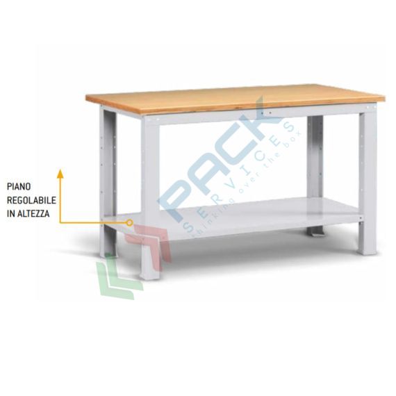 Banco da lavoro piano in legno con gambe fisse, Mis. 1024 L x 750 P x 882 H mm, colore grigio chiaro, Tipologia: Banco Standard, Gambe: Fisse, Materiale Piano: Legno, Larghezza (cm): 103, Versione: Senza Cassetti, Colore: Grigio, 7 image vendita, produzione, prezzi e offerte