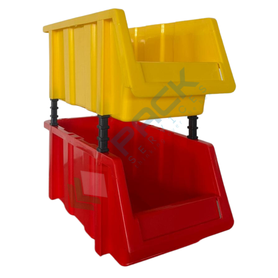 Cassa bocca di lupo in plastica (PP), sovrapponibile e componibile, capacità 7 Lt, Mis. 173 L x 402 P x 150 H mm, colore giallo, Tipologia: Bocca di Lupo Sovrapponibile e Componibile, Capacità: 7 Lt, Colore: Giallo, 10 image vendita, produzione, prezzi e offerte