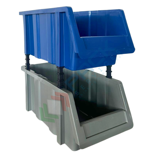 Cassa bocca di lupo in plastica (PP), sovrapponibile e componibile, capacità 7 Lt, Mis. 173 L x 402 P x 150 H mm, colore grigio, Tipologia: Bocca di Lupo Sovrapponibile e Componibile, Capacità: 7 Lt, Colore: Grigio, 11 image vendita, produzione, prezzi e offerte