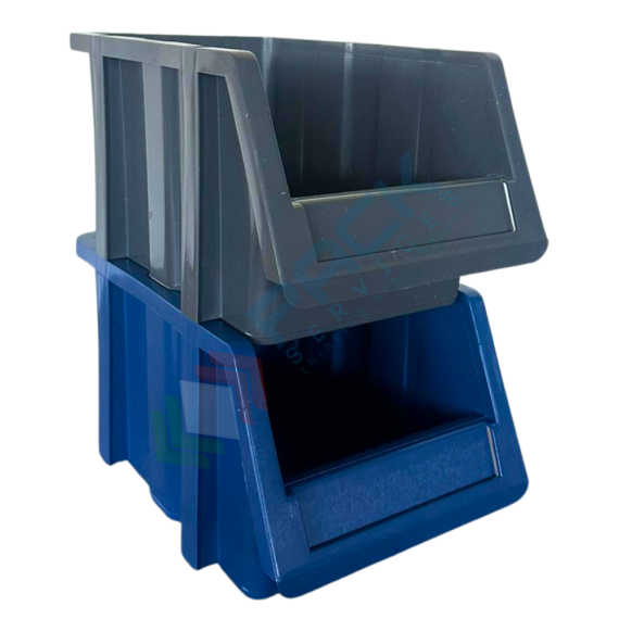 Cassa bocca di lupo in plastica (PP), sovrapponibile e componibile, capacità 5,25 Lt, Mis. 173 L x 307 P x 150 H mm, colore grigio, Tipologia: Bocca di Lupo Sovrapponibile e Componibile, Capacità: 5,25 Lt, Colore: Grigio, 10 image vendita, produzione, prezzi e offerte