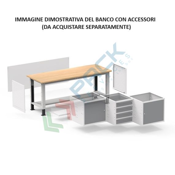 Banco da lavoro piano in acciaio con gambe fisse, Mis. 1031 L x 704 P x 887 H mm, colore blu, Tipologia: Banco Standard, Gambe: Fisse, Materiale Piano: Acciaio, Larghezza (cm): 103, Versione: Senza Cassetti, Colore: Blu, 6 image vendita, produzione, prezzi e offerte