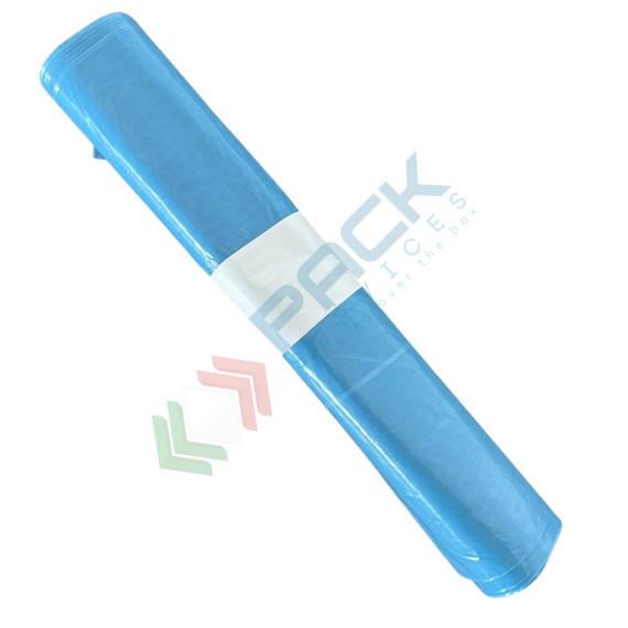 Scatola da 40 rotoli da 25 sacchetti per spazzatura, Mis. 50 x 60 cm, spess. 16 my, 27 Lt, 22,5 gr. ideali per bidoni raccolta differenziata, colore azzurro, Tipologia: Sacchetti Spazzatura, Capacità: 27 Lt, Confezionamento: Scatola - 40 Rotoli, Misura: 50 x 60 cm, Colore: Azzurro, 3 image vendita, produzione, prezzi e offerte