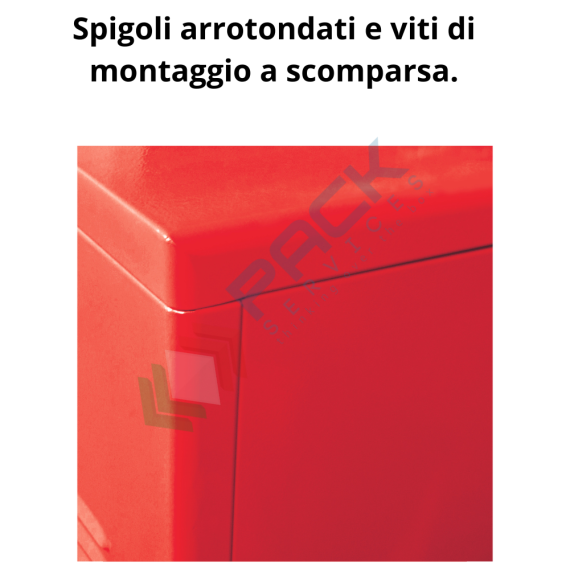 Armadio di sicurezza per deposito DPI, Mis. 1075 L x 500 P x 1850 H mm, 2 ante con vetro frangibile, 3 ripiani, colore rosso RAL 3000, Tipologia: Armadio Porta DPI, Versione: Senza Appendiabiti, Larghezza (cm): 107,5, Profondità (cm): 50, Altezza (cm): 185, Ante: 2 con Vetro Frangibile, Colore: Rosso, Versione Ripiani: Verniciati, 10 image vendita, produzione, prezzi e offerte