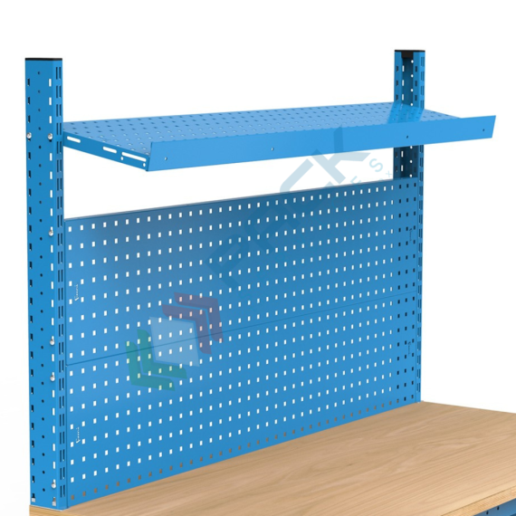 Banco da lavoro piano in legno con gambe regolabili e parete attrezzata, Mis. 2000 L x 750 P x 740/1100 H mm, colore blu, Tipologia: Banco con Parete, Gambe: Regolabili, Materiale Piano: Legno, Larghezza (cm): 200, Versione: Senza Cassetti, Colore: Blu, 13 image vendita, produzione, prezzi e offerte