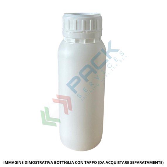 Bottiglia in plastica (HDPE) cilindrica a collo largo, capacità 500 ml, chiusura con tappo a vite con apertura del sigillo a strappo (tappo escluso), colore bianco latte, Tipologia: Bottiglie Cilindriche, Capacità: 500 ml, Bocca: Larga, Chiusura: Tappo a Vite e Sigillo, Omologazione ADR: NO, Colore: Bianco, 11 image vendita, produzione, prezzi e offerte