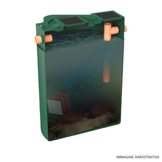 Degrassatore statico corpo lisico, A.E. 5, coperti 5, scarico domestico, Mis. Ø 600 x 675 H mm, per il pre-trattamento acque non provenienti da wc, Utilizzo: Trattamento Primario, Tipologia: Degrassatore, Volume (Lt): 170, Versione: Corpo Liscio, 8 image vendita, produzione, prezzi e offerte