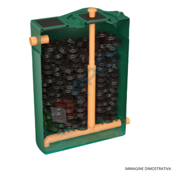 Filtro percolatore aerobico, A.E. 5, capacità 500 Lt, Mis. 780 L x 1000 P x 1000 H mm, per il trattamento secondario dei reflui domestici, Utilizzo: Trattamento Secondario, Tipologia: Filtro Percolatore, Volume (Lt): 500, Versione: Aerobico, 6 image vendita, produzione, prezzi e offerte