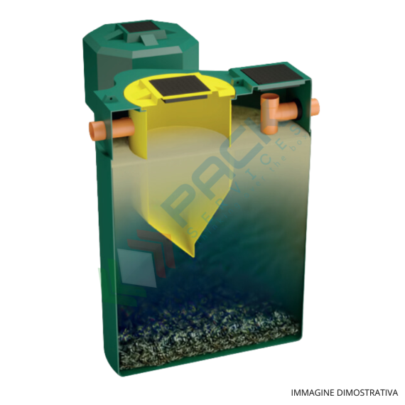 Separatore di oli statici con serbatoio di raccolta esterno, Mis. Ø 1200 x 2050 H mm, capacità 2200 Lt, Utilizzo: Trattamento Secondario, Tipologia: Separatore di Oli Statico, Volume (Lt): 2200, Versione: con Serbatoio di Raccolta Esterno, 7 image vendita, produzione, prezzi e offerte