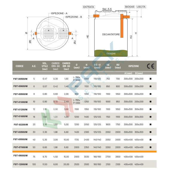 Fossa settica monocamerale, A.E. 30, Mis. Ø 1400 x 2300 H mm, capacità 3500 Lt, Utilizzo: Trattamento Primario, Tipologia: Fossa Settica, Volume (Lt): 3500, Versione: Monocamerale, 9 image vendita, produzione, prezzi e offerte