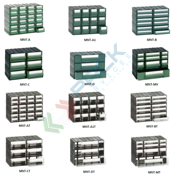 Cassettiera in plastica componibile con 24 cassetti, mis. 225 L x 133 P x 169 H mm, colore verde, Tipologia: Cassettiera Mini, Cassetti/e nr.: 24, Formato: Formato A, Colore: Nero + Verde, 6 image vendita, produzione, prezzi e offerte