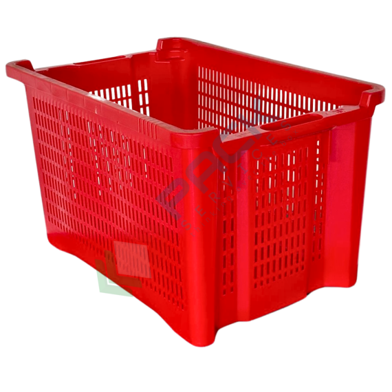 Cassetta in plastica (HDPE) sovrapponibile ed inseribile, capacità 40 Lt, Mis. 560 L x 350 P x 310 H mm, base chiusa e pareti forate, colore rosso, Tipologia: Cassa Inseribile Alimentare, Versione: Base Chiusa e Pareti Forate, Mis. Base (cm): 35 x 56, Altezza (cm): 31, Capacità: 40 Lt, Contatto Diretto con Alimenti: SI, Colore: Rosso vendita, produzione, prezzi e offerte